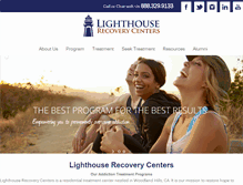 Tablet Screenshot of lighthouserecoverycenters.com